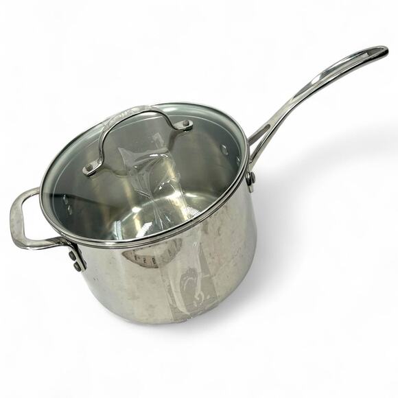 Calphalon Premier Space Saving Stainless Steel 4.5-quart saucepan glass lid. - Picture 1 of 5